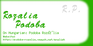 rozalia podoba business card